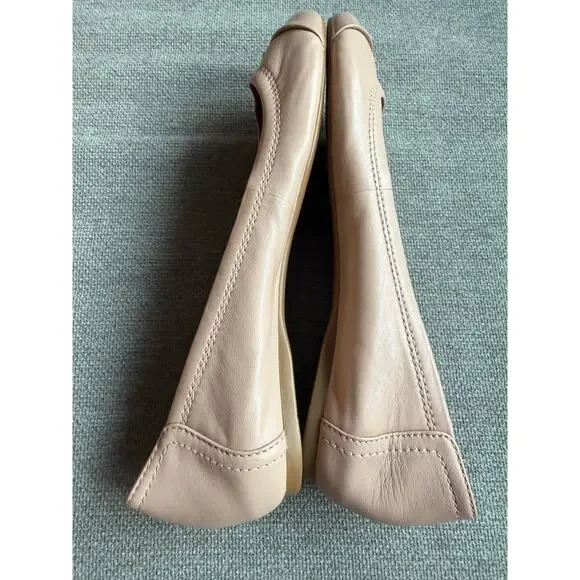 Coach Chelsea Matte Calf Patent Beechwood Flats Sz 6 - Picture 5 of 12